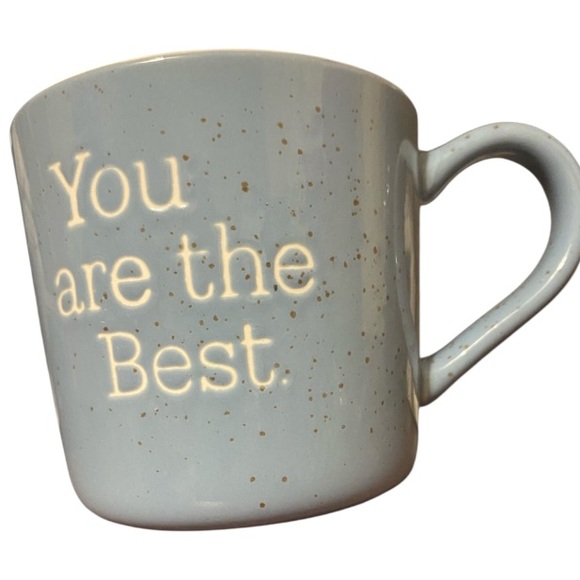 Threshold Speckled Blue Mug with “You Are The Best” Inspirational Quote NEW!!! - Picture 1 of 6